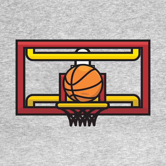 Basketball hoop and ball vector illustration. by AlviStudio